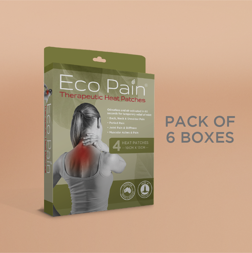 Charcoal Heat Patches - Air Activated 6 Boxes (24 Patches)